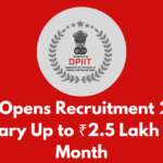 DPIIT Opens Recruitment 2024: Junior Consultant Role, Salary Up to ₹2.5 Lakh Per Month